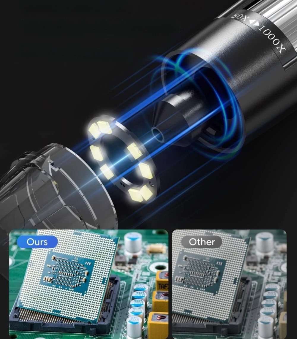 Inskam 321-B USB <span class="p-title">Дигитален микроскоп</span><span class="p-title"> 3 в 1</span> | <span class="p-title">1000X </span> | 2MP | Android и PC - Image 5