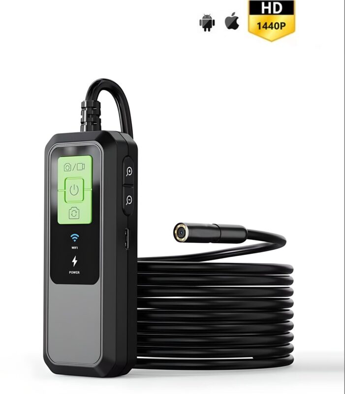 ANESOK W600 WIFI endoscope Borescope single lens 7.9mm 1440p hd ip67 waterproof industrial iOS PC MacOS Android HARD endoscope.bg - endoscope.bg