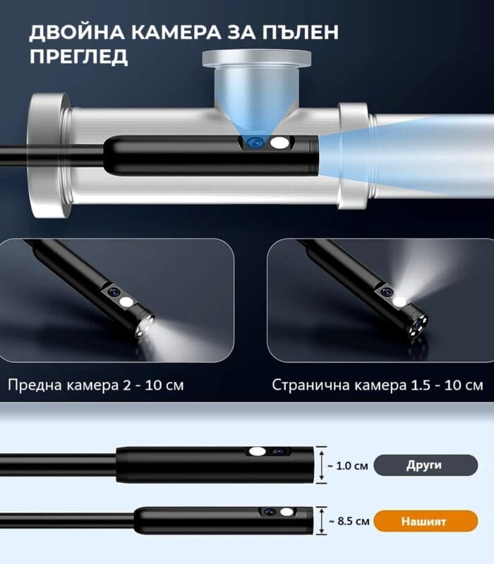 anesok c30 endoscope camera 4 3 inch display dual lens 2mp 8 5mm hard 1080p endoscope.bg 16 01 - endoscope.bg